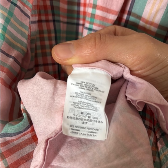 J Crew plaid sun summer dress M medium with pockets - Picture 5 of 6